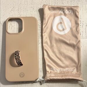 Loopy Case Beige Phone Case with Leopard Print Loop